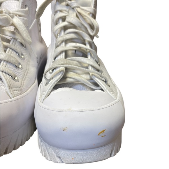 Converse White Chuck Taylor All Star Lugged 2.0 Hi Platform Leather Womens 10.5 - Picture 5 of 11